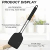 Heat-Resistant Black Silicone Spatulas