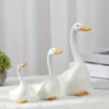 3pcs Art Deco Goose Resin Statues