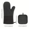 4pcs Silicone Oven Mitts & Pot Holder