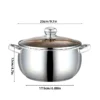 Large Capacity Stainless Steel Double Handle Soup Pot with Lid